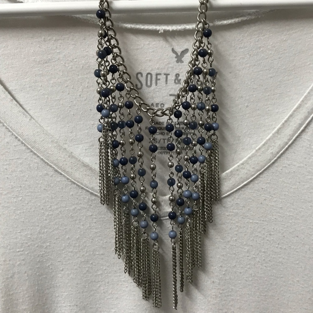 Beaded/Chain Statement Necklace